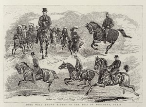 Nogle velkendte ryttere i Bois de Boulogne, Paris af Alfred Chantrey Corbould